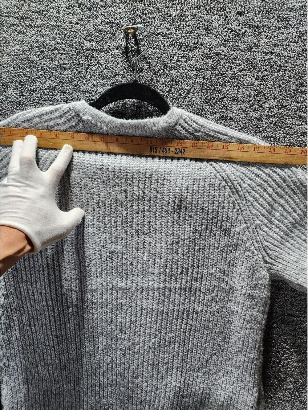 By Design Women's Gray Knit Embroidered Open Front Cardigan Sweater Floral L - Picture 5 of 12